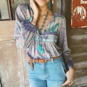 SPELL Xanadu Opal Blouse size M